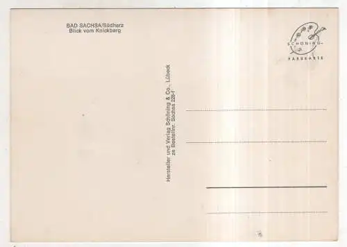 [Ansichtskarte] GERMANY - Bad Sachsa / Südharz - Blick vom Knickberg. 