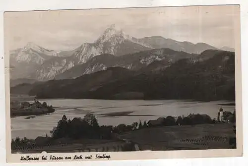 [Ansichtskarte] GERMANY - Weißensee bei Füssen am Lech mit Säuling. 