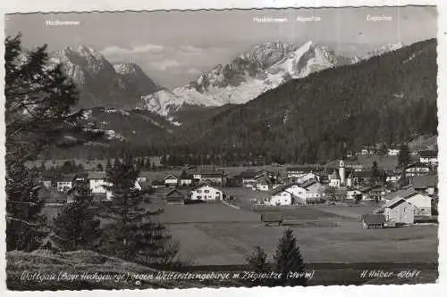 [Ansichtskarte] GERMANY - Wallgau / Bayer. Alpen gegen Wettersteingebirge m. Zugspitze. 