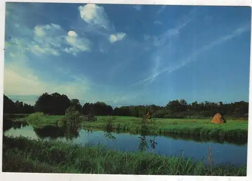 [Ansichtskarte] GERMANY  - Spreewald - Spreewaldfließ mit Heuschuber. 