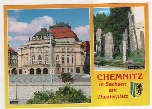 [Ansichtskarte] GERMANY  - Chemnitz in Sachsen am Theaterplatz. 