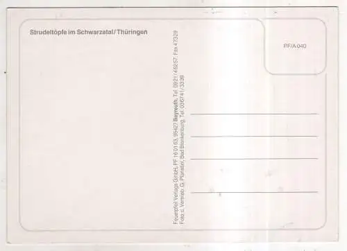 [Ansichtskarte] GERMANY  - Strudelköpfe im Schwarzatal / Thüringen. 