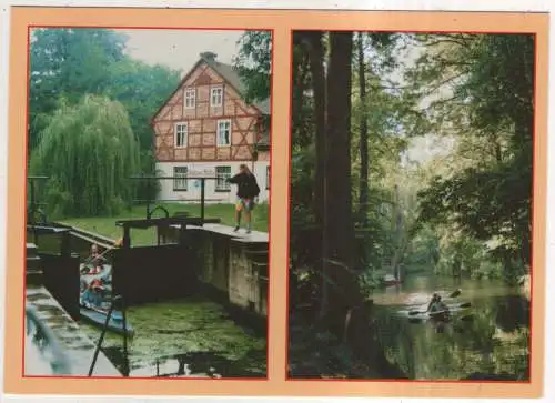 [Ansichtskarte] GERMANY  - Wasserwandern im Spreewald - An der Dubkowmühle - Auf dem Lehder Fließ. 