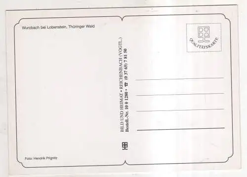 [Ansichtskarte] GERMANY  - Wurzach bei Lobenstein - Thüringer Wald. 