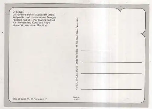 [Ansichtskarte] GERMANY  - Dresden - August der Starke und sein Dresden. 