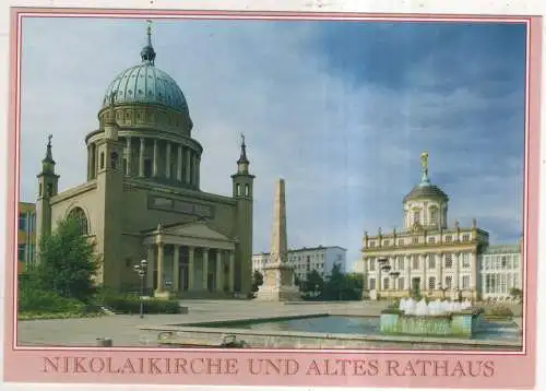 [Ansichtskarte] GERMANY  - Potsdam - Nikolaikirche und Altes Rathaus. 