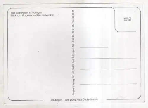[Ansichtskarte] GERMANY  - Bad Liebenstein in Thüringen - Blick vom Morgentor auf Bad Liebenstein. 