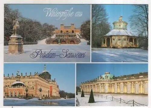 [Ansichtskarte] GERMANY  - Wintergrüße aus Potsdam - Sanssouci. 