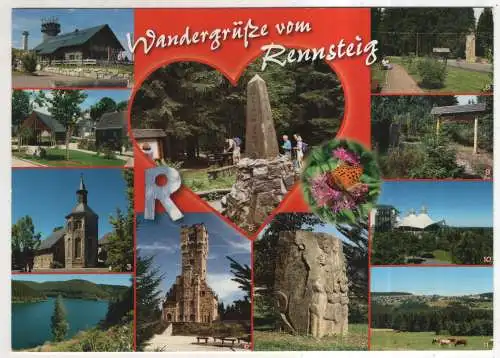 [Ansichtskarte] GERMANY  - Wandergrüße vom Rennsteig. 