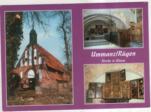 [Ansichtskarte] GERMANY  -  Ummanz / Rügen - Kirche in Waase. 