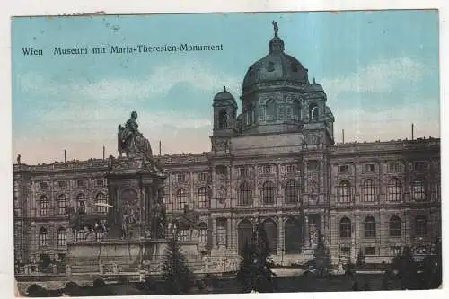 [Ansichtskarte] AUSTRIA -  Wien - Museum mit Maria-Theresien-Monument. 