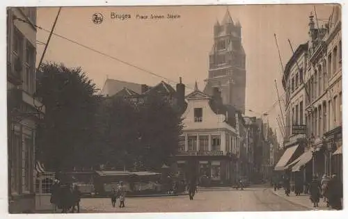 [Ansichtskarte] BELGIUM - Bruges / Brugge - Place Simon Stévin. 