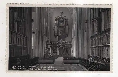 [Ansichtskarte] BELGIUM - Bruges / Brugge - Cathédrale Saint-Sauveur - intérieur. 