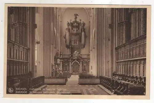 [Ansichtskarte] BELGIUM - Bruges / Brugge - Cathédrale Saint-Sauveur - intérieur. 