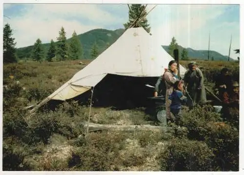 [Ansichtskarte] MONGOLIA - Reindeer People in Mongolian Taiga. 