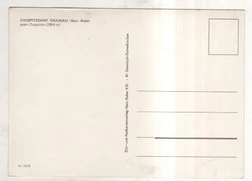 [Ansichtskarte] GERMANY  - Zugspitzdorf Grainau gegen Zugspitze. 