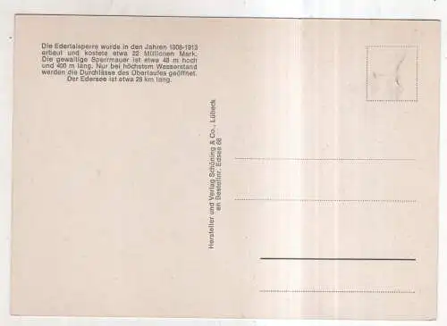 [Ansichtskarte] GERMANY  - Gruß vom schönen Edersee und Schloß Waldeck. 