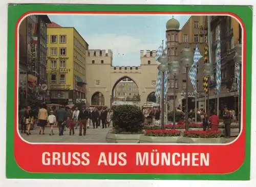 [Ansichtskarte] GERMANY  - München - Neuhauserstraße und Karlstor. 