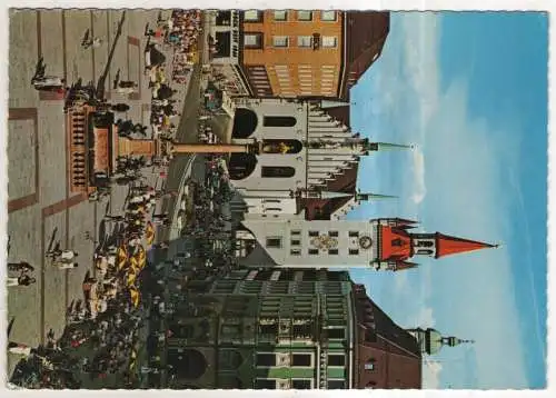 [Ansichtskarte] GERMANY  - München - Marienplatz - Mariensäule - Altes Rathaus. 