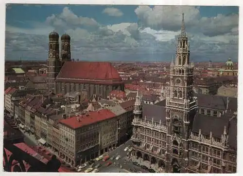 [Ansichtskarte] GERMANY  - München - Frauenkirche und Rathaus. 