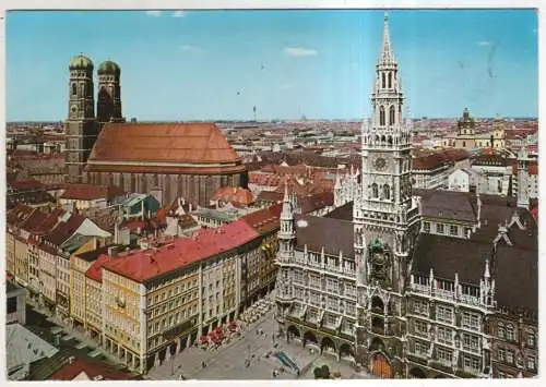 [Ansichtskarte] GERMANY  - München - Rathaus und Frauenkirche. 