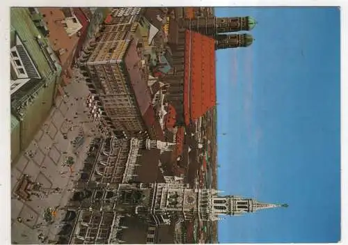 [Ansichtskarte] GERMANY  - München - Marienplatz, Rathaus und Dom. 