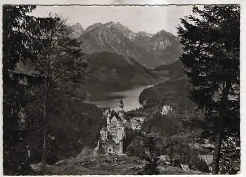 [Ansichtskarte] GERMANY - Schloß Neuschwanstein mit Alpsee. 