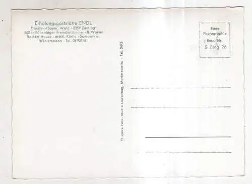 [Ansichtskarte] GERMANY - Zenting - Daxstein / Bayer. Wald - Erholungsgaststätte Endl. 