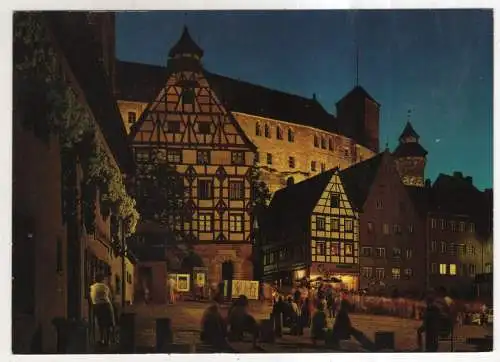 [Ansichtskarte] GERMANY - Nürnberg - Dürer-Platz mit Burg. 