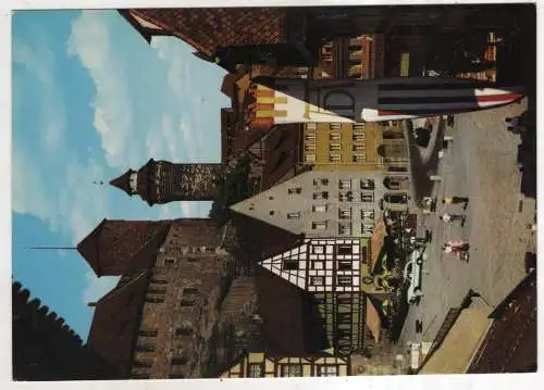 [Ansichtskarte] GERMANY - Nürnberg - Partie am Dürer-Haus mit Burg. 