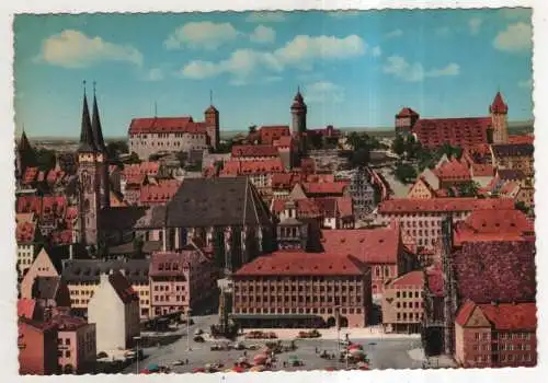 [Ansichtskarte] GERMANY - Nürnberg - Blick über die Altstadt auf die Burg. 