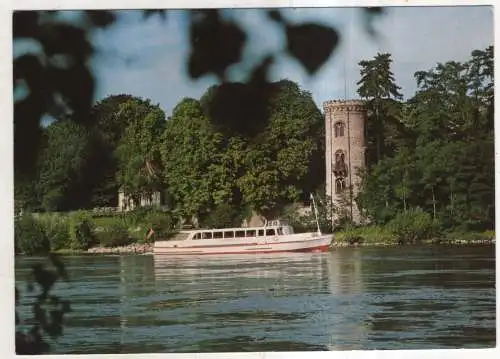 [Ansichtskarte] GERMANY - Bad Säckingen am Rhein - Personenschiff Der Trompeter mit Teehäuschen und Diebesturm. 