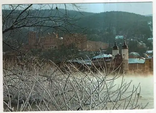 [Ansichtskarte] GERMANY - Heidelberg - Winter am Neckarufer. 