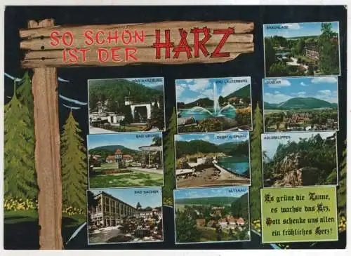 [Ansichtskarte] GERMANY - So schön ist der Harz. 