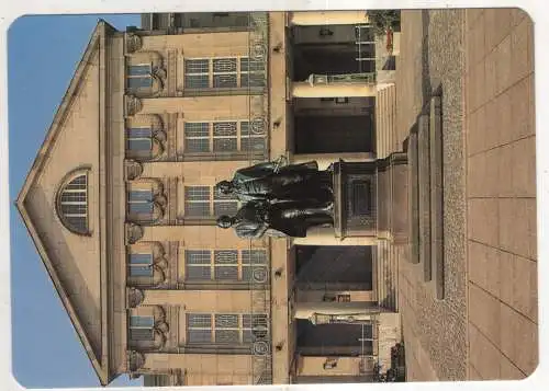 [Ansichtskarte] GERMANY - Weimar - Deutsches National-Theater mit Goethe-Schiller-Denkmal. 