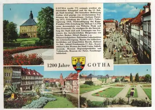 [Ansichtskarte] GERMANY - Gotha - 1200 Jahre. 