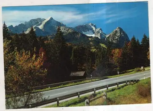 [Ansichtskarte] GERMANY - Deutsche Alpenstraße - Garmisch-Partenkirchen - Mittenwald - gegen Zugspitzgruppe. 