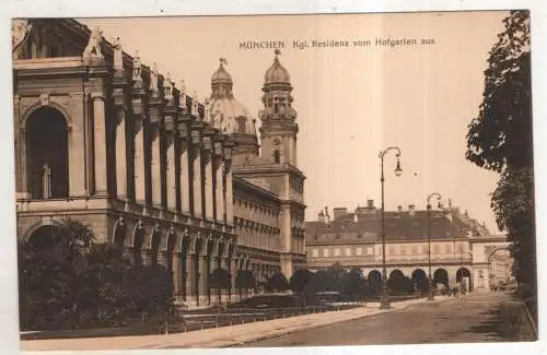 [Ansichtskarte] GERMANY - München - Kgl. Residenz vom Hofgarten aus. 