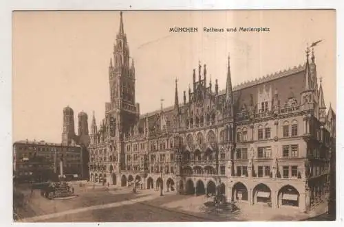 [Ansichtskarte] GERMANY - München - Rathaus und Marienplatz. 