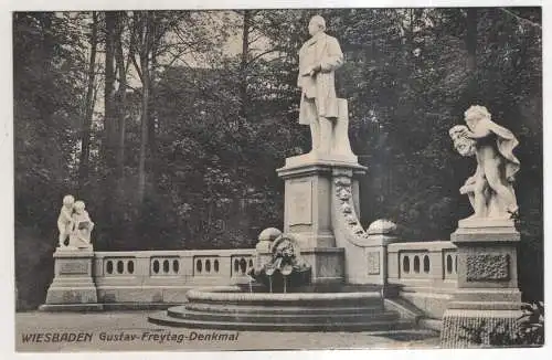 [Ansichtskarte] GERMANY - Wiesbaden - Gustav-Freytag-Denkmal. 