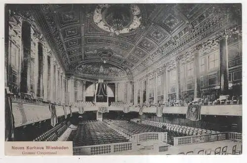 [Ansichtskarte] GERMANY - Wiesbaden - Neues Kurhaus - Grosser Concertsaal. 