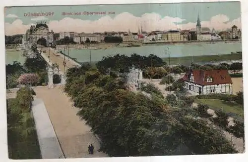 [Ansichtskarte] GERMANY - Düsseldorf - Blick von Obercassel aus. 