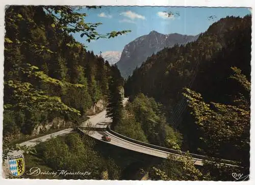 [Ansichtskarte] GERMANY - Deutsche Alpenstraße beim Mauthäusl mit Weißbach-Schlucht. 