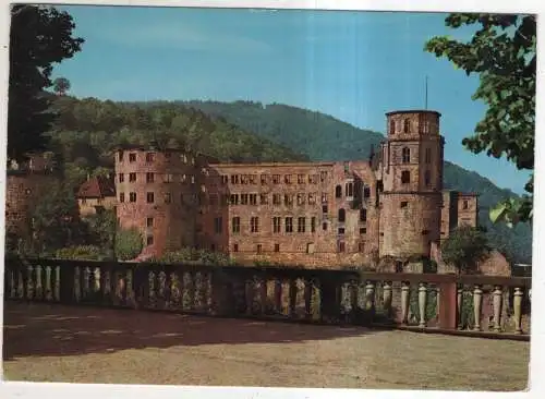 [Ansichtskarte] Heidelberg - Das Schloß von der Scheffelterrasse. 