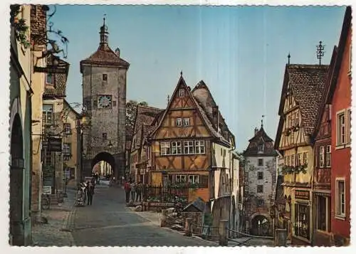 [Ansichtskarte] Rothenburg ob der Tauber - Am Plönlein. 