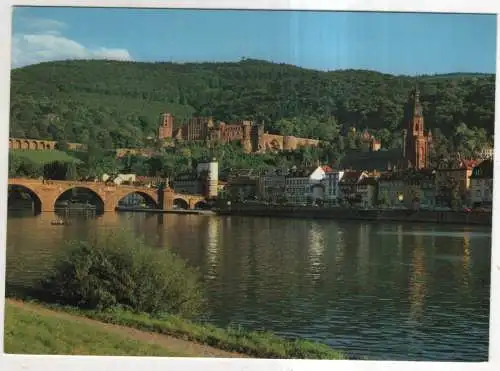 [Ansichtskarte] Heidelberg - Partie am Neckar. 