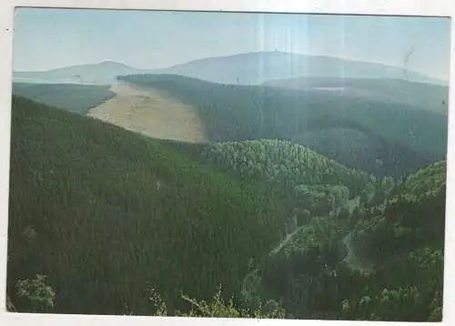 [Ansichtskarte] GERMANY - Bad Harzburg - Blick von der Rabenklippe auf Zonengrenze und Brocken. 