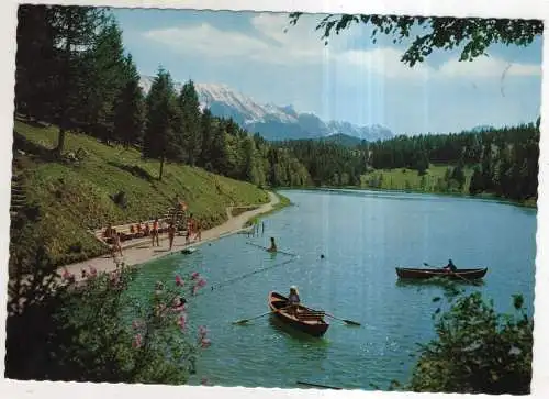 [Ansichtskarte] GERMANY - Grubsee mit Wetterstein bei Krün / Obb. 