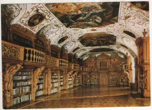 [Ansichtskarte] GERMANY - Waldsassen - Cistercienerinnen-Abtei  - Klosterbibliothek. 