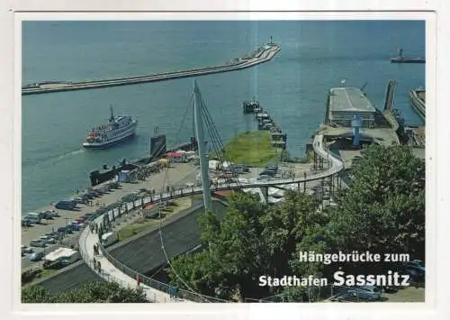 [Ansichtskarte] GERMANY - Hängebrücke zum Stadthafen Sassnitz. 